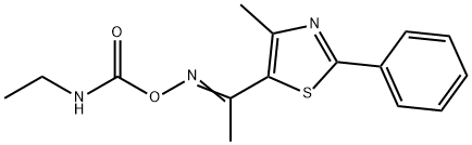 5-(([(ETHYLAMINO)CARBONYL]OXY)ETHANIMIDOYL)-4-METHYL-2-PHENYL-1,3-THIAZOLE Struktur