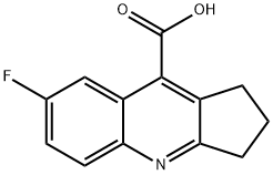 7-FLUORO-2,3-DIHYDRO-1H-CYCLOPENTA[B]QUINOLINE-9-CARBOXYLIC ACID Struktur