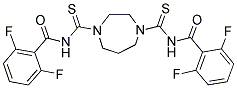 (2,6-DIFLUOROPHENYL)-N-((4-(((2,6-DIFLUOROPHENYL)CARBONYLAMINO)THIOXOMETHYL)(1,4-DIAZAPERHYDROEPINYL))THIOXOMETHYL)FORMAMIDE Struktur