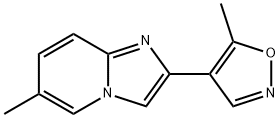 6-METHYL-2-(5-METHYL-4-ISOXAZOLYL)IMIDAZO[1,2-A]PYRIDINE Struktur