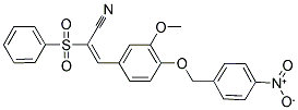 3-(3-METHOXY-4-((4-NITROPHENYL)METHOXY)PHENYL)-2-(PHENYLSULFONYL)PROP-2-ENENITRILE Struktur