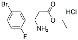 ETHYL 3-AMINO-3-(5-BROMO-2-FLUOROPHENYL)PROPANOATE HYDROCHLORIDE Struktur