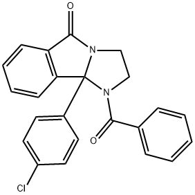 1-BENZOYL-9B-(4-CHLOROPHENYL)-1,2,3,9B-TETRAHYDRO-5H-IMIDAZO[2,1-A]ISOINDOL-5-ONE Struktur