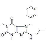 1,3-DIMETHYL-7-(4-METHYLBENZYL)-8-(PROPYLAMINO)-3,7-DIHYDRO-1H-PURINE-2,6-DIONE Struktur