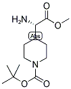 (S)-4-(AMINO-METHOXYCARBONYL-METHYL)-PIPERIDINE-1-CARBOXYLIC ACID TERT-BUTYL ESTER Struktur