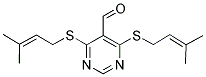 4,6-BIS[(3-METHYL-2-BUTENYL)SULFANYL]-5-PYRIMIDINECARBALDEHYDE Struktur