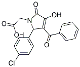 [3-BENZOYL-2-(4-CHLOROPHENYL)-4-HYDROXY-5-OXO-2,5-DIHYDRO-1H-PYRROL-1-YL]ACETIC ACID Struktur