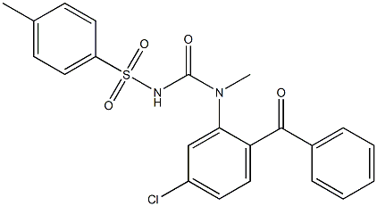 1-(5-CHLORO-2-(PHENYLCARBONYL)PHENYL)-1-METHYL-4-((4-METHYLPHENYL)SULFONYL)UREA Struktur