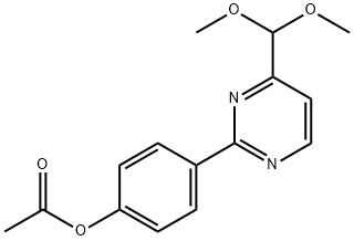 ACETIC ACID 4-(4-DIMETHOXYMETHYL-PYRIMIDIN-2-YL)-PHENYL ESTER Struktur