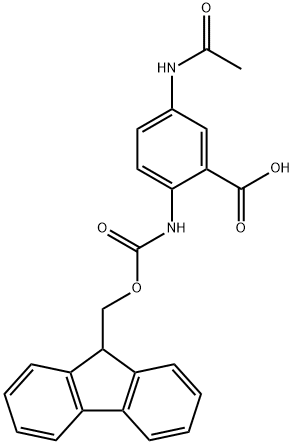 FMOC-5-ACETAMIDO-2-AMINOBENZOIC ACID Struktur