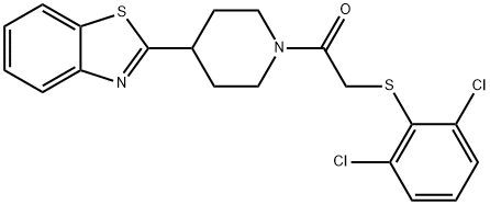 1-[4-(1,3-BENZOTHIAZOL-2-YL)PIPERIDINO]-2-[(2,6-DICHLOROPHENYL)SULFANYL]-1-ETHANONE Struktur