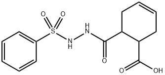 6-([2-(PHENYLSULFONYL)HYDRAZINO]CARBONYL)-3-CYCLOHEXENE-1-CARBOXYLIC ACID Struktur