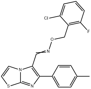 6-(4-METHYLPHENYL)IMIDAZO[2,1-B][1,3]THIAZOLE-5-CARBALDEHYDE O-(2-CHLORO-6-FLUOROBENZYL)OXIME Struktur