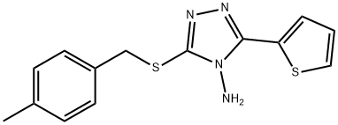 3-[(4-METHYLBENZYL)SULFANYL]-5-(2-THIENYL)-4H-1,2,4-TRIAZOL-4-AMINE Struktur