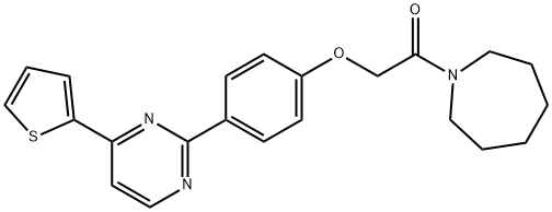 1-(1-AZEPANYL)-2-(4-[4-(2-THIENYL)-2-PYRIMIDINYL]PHENOXY)-1-ETHANONE Structure