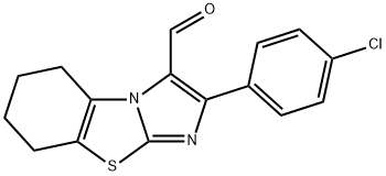 2-(4-CHLOROPHENYL)-5,6,7,8-TETRAHYDROIMIDAZO[2,1-B][1,3]BENZOTHIAZOLE-3-CARBALDEHYDE Struktur