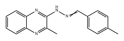 4-METHYLBENZENECARBALDEHYDE N-(3-METHYL-2-QUINOXALINYL)HYDRAZONE Struktur