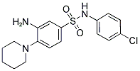 3-AMINO-N-(4-CHLORO-PHENYL)-4-PIPERIDIN-1-YL-BENZENESULFONAMIDE Struktur