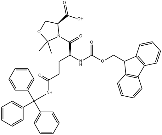 FMOC-GLN(TRT)-SER(PSI-ME,MEPRO)-OH Struktur