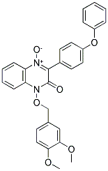 4-(3,4-DIMETHOXYBENZYLOXY)-3-OXO-2-(4-PHENOXYPHENYL)-3,4-DIHYDROQUINOXALINE 1-OXIDE Struktur