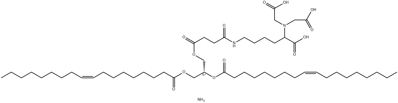 1,2-DIOLEOYL-SN-GLYCERO-3-[N-(5-AMINO-1-CARBOXYPENTYL)IMINODIACETIC ACID SUCCINYL] (AMMONIUM SALT) Struktur