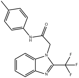 N-(4-METHYLPHENYL)-2-[2-(TRIFLUOROMETHYL)-1H-1,3-BENZIMIDAZOL-1-YL]ACETAMIDE Struktur