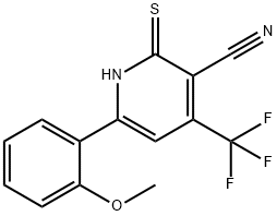 6-(2-METHOXYPHENYL)-2-THIOXO-4-(TRIFLUOROMETHYL)-1,2-DIHYDRO-3-PYRIDINECARBONITRILE Struktur