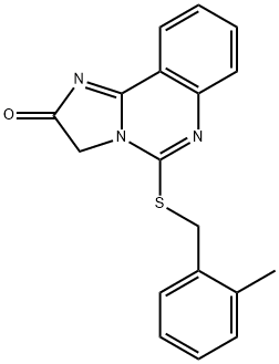 5-[(2-METHYLBENZYL)SULFANYL]IMIDAZO[1,2-C]QUINAZOLIN-2(3H)-ONE Struktur