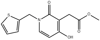 METHYL 2-[4-HYDROXY-2-OXO-1-(2-THIENYLMETHYL)-1,2-DIHYDRO-3-PYRIDINYL]ACETATE Struktur