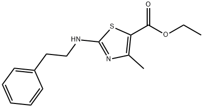 ETHYL 5-METHYL-3-((2-PHENYLETHYL)AMINO)-2,4-THIAZOLECARBOXYLATE Struktur