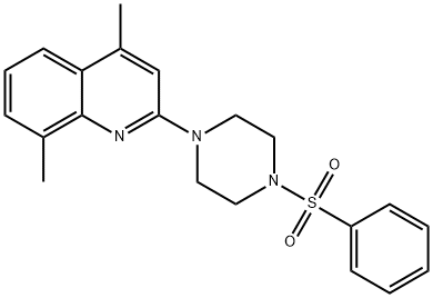 4,8-DIMETHYL-2-[4-(PHENYLSULFONYL)PIPERAZINO]QUINOLINE Struktur