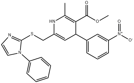 METHYL 2-METHYL-4-(3-NITROPHENYL)-6-([(1-PHENYL-1H-IMIDAZOL-2-YL)SULFANYL]METHYL)-1,4-DIHYDRO-3-PYRIDINECARBOXYLATE Struktur