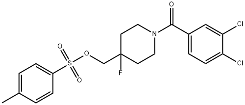 [1-(3,4-DICHLOROBENZOYL)-4-FLUORO-4-PIPERIDINYL]METHYL 4-METHYLBENZENESULFONATE Struktur