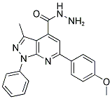 6-(4-METHOXY-PHENYL)-3-METHYL-1-PHENYL-1H-PYRAZOLO[3,4-B]PYRIDINE-4-CARBOXYLIC ACID HYDRAZIDE Struktur