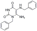 6-AMINO-1-BENZYL-5-BENZYLAMINO-1H-PYRIMIDINE-2,4-DIONE Struktur