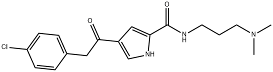 4-[2-(4-CHLOROPHENYL)ACETYL]-N-[3-(DIMETHYLAMINO)PROPYL]-1H-PYRROLE-2-CARBOXAMIDE Struktur