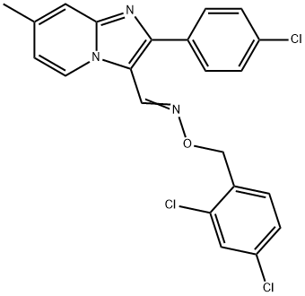 2-(4-CHLOROPHENYL)-7-METHYLIMIDAZO[1,2-A]PYRIDINE-3-CARBALDEHYDE O-(2,4-DICHLOROBENZYL)OXIME Struktur