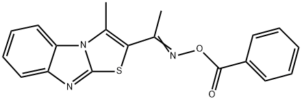 2-[(BENZOYLOXY)ETHANIMIDOYL]-3-METHYL[1,3]THIAZOLO[3,2-A][1,3]BENZIMIDAZOLE Struktur