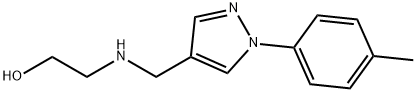 2-(([1-(4-METHYLPHENYL)-1H-PYRAZOL-4-YL]METHYL)AMINO)ETHANOL Struktur