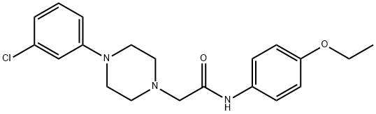 2-[4-(3-CHLOROPHENYL)PIPERAZINO]-N-(4-ETHOXYPHENYL)ACETAMIDE Struktur