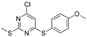 4-([6-CHLORO-2-(METHYLSULFANYL)-4-PYRIMIDINYL]SULFANYL)PHENYL METHYL ETHER Struktur