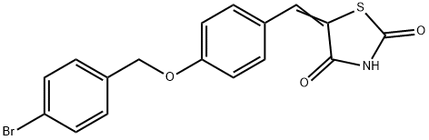 5-((E)-(4-[(4-BROMOBENZYL)OXY]PHENYL)METHYLIDENE)-1,3-THIAZOLANE-2,4-DIONE Struktur