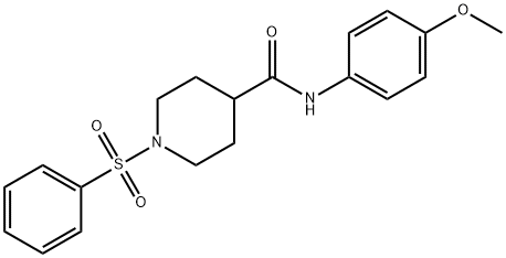 N-(4-METHOXYPHENYL)-1-(PHENYLSULFONYL)-4-PIPERIDINECARBOXAMIDE Struktur