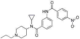 N-CYCLOPROPYL-3-[(4-NITROBENZOYL)AMINO]-N-(1-PROPYLPIPERIDIN-4-YL)BENZAMIDE Struktur