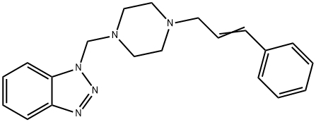 1-([4-(3-PHENYL-2-PROPENYL)PIPERAZINO]METHYL)-1H-1,2,3-BENZOTRIAZOLE Struktur