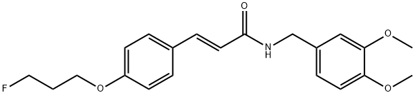 (E)-N-(3,4-DIMETHOXYBENZYL)-3-[4-(3-FLUOROPROPOXY)PHENYL]-2-PROPENAMIDE Struktur