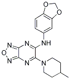 N-1,3-BENZODIOXOL-5-YL-6-(4-METHYLPIPERIDIN-1-YL)[1,2,5]OXADIAZOLO[3,4-B]PYRAZIN-5-AMINE Struktur