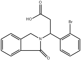 3-(2-BROMOPHENYL)-3-(1-OXO-1,3-DIHYDRO-2H-ISOINDOL-2-YL)PROPANOIC ACID Struktur