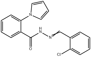 N'-[(Z)-(2-CHLOROPHENYL)METHYLIDENE]-2-(1H-PYRROL-1-YL)BENZENECARBOHYDRAZIDE Struktur