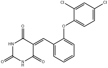 5-([2-(2,4-DICHLOROPHENOXY)PHENYL]METHYLENE)-2,4,6(1H,3H,5H)-PYRIMIDINETRIONE Struktur